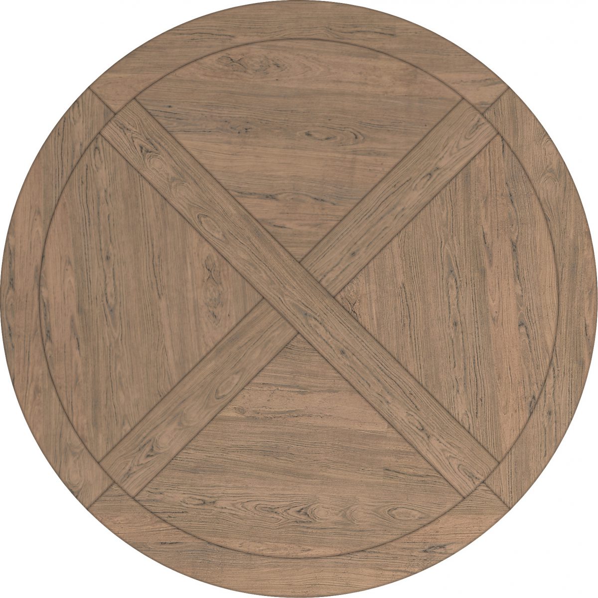 Benchwright Rustic X-base 48-inch Round Dining Table Set by iNSPIRE Q Artisan