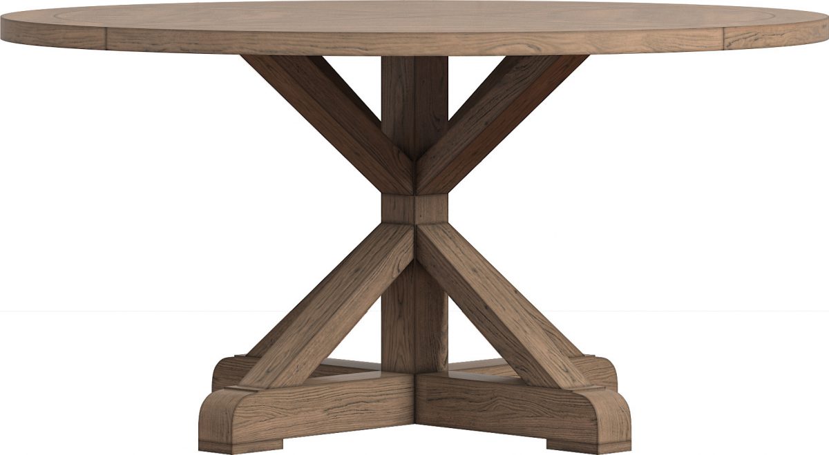 Benchwright Rustic X-base 48-inch Round Dining Table Set by iNSPIRE Q Artisan